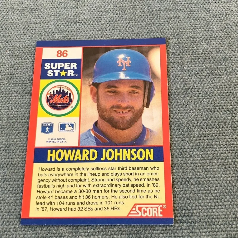 1991 Score New York Mets Baseball Card Trading Card